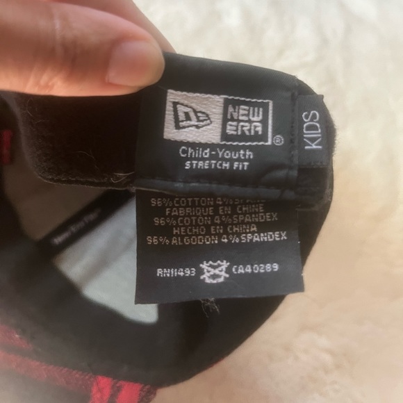 Volcom New Era Child Youth Stretch Fit Kids Flannel Baseball Hat - Picture 3 of 5